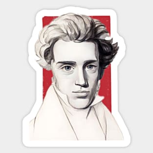 Danish Philosopher Søren Kierkegaard illustration Sticker